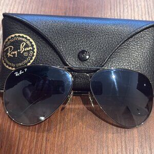 Ray-ban aviator - Gunmental/polarized blue gradient grey lenses